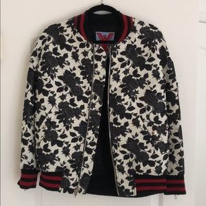Adaptation Rose Jacquard Bomber Jacket (XS)